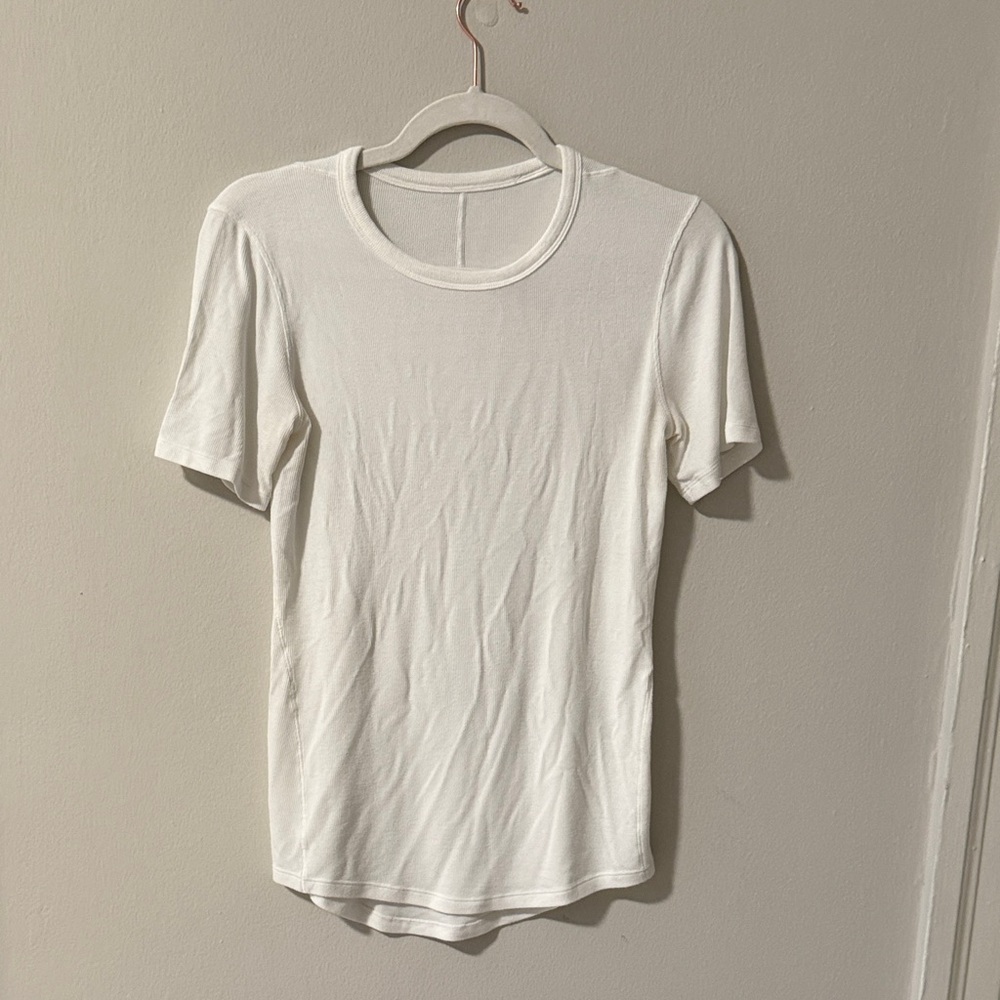 lululemon athletica Hold Tight White Short Sleeve Tee - very good